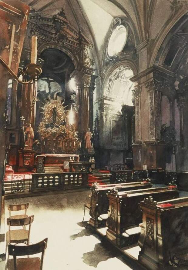В церкви. Автор: Paul Dmoch. В церкви. Автор: Paul Dmoch.