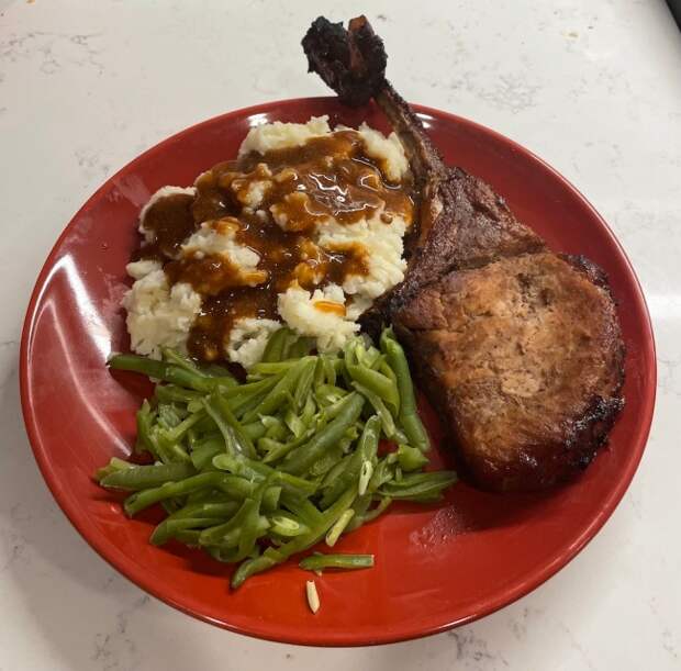 Bone In Pork Ribeye Dinner