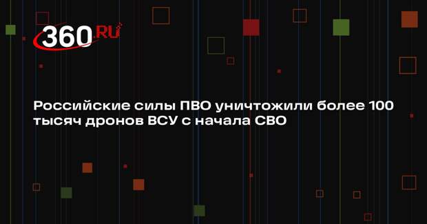 Минобороны: средства ПВО сбили более 100 тысяч БПЛА после начала СВО