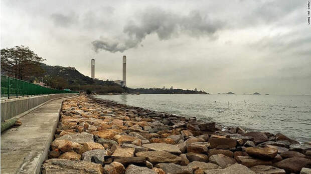 Загрязнение воздуха, например в виде исходящих газов от генерирующих станций, является серьезной проблемой в Гонконге. животные, климат, природа