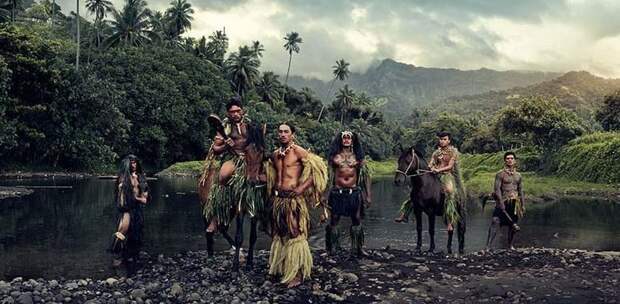 Племя из Атуоны, Хива-Оа, Маркизские острова, Французская Полинезия в мире, интересно, континент, коренные народы, люди, племена, фото