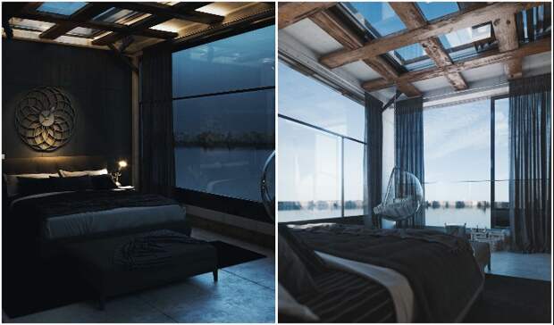 Интерьер одной из спальных комнат «Горного дома».