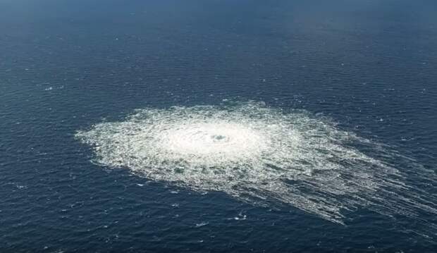 Место разрушения газопровода «Северный поток»