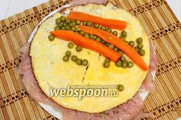 И размороженный или свежий зелёный горошек.