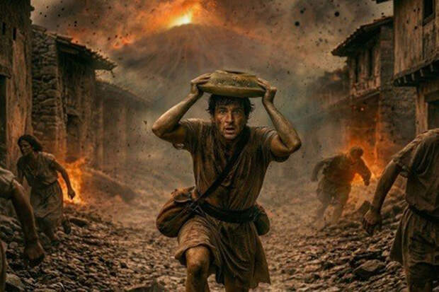 PSOPAS: воссоздан побег человека от извержения Везувия с терракотовой ступкой