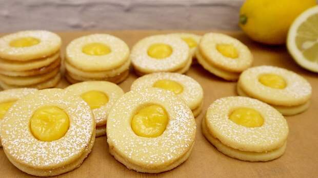 Ароматное печенье с лимонным кремом