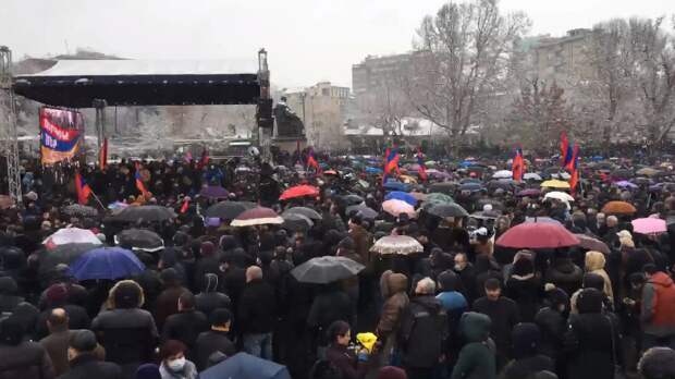 Протесты против Пашиняна в Ереване. 22.02.2021