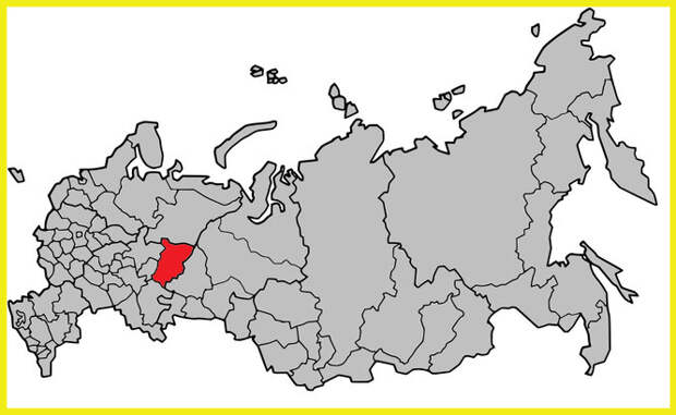 Какой регион России выделен красным на контурной карте?