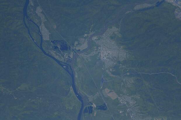 Космонавт Александр Гребенкин сделал фото кузбасского города из космоса