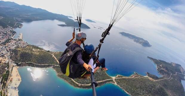 полет на параплане в Каш