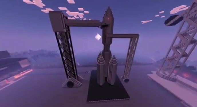Школьники из Лианозова представили на городской конкурс созданный в Minecraft космодром