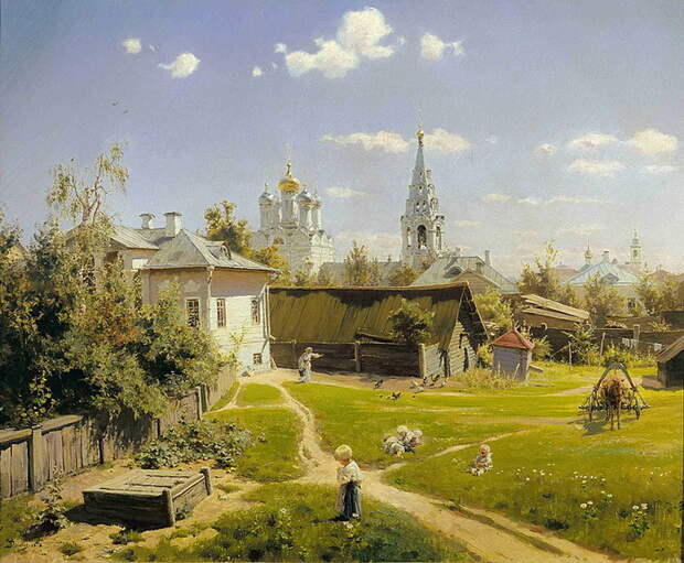 В. Поленов. Московский дворик В. Поленов. Московский дворик