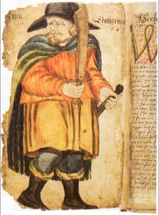 Изображение Эгиля из рукописи XVII века