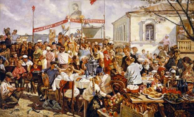 Колхозный праздник, работа Аркадия Пластова, 1937 год. \ Фото: liveinternet.ru.