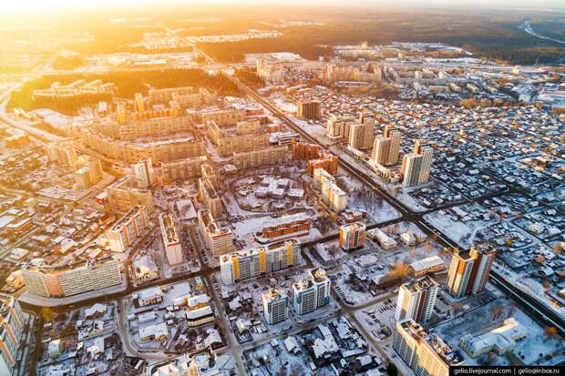 Петрозаводск с высоты, жилой район Перевалка