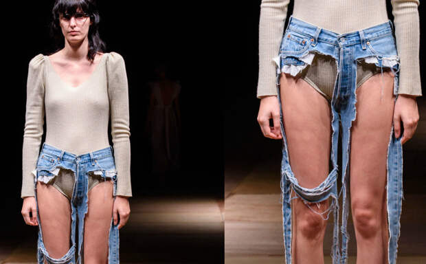 Потрите джинсы парафином, чтобы послужили подольше... Или способы самого популярного междуножного ремонта джинсов