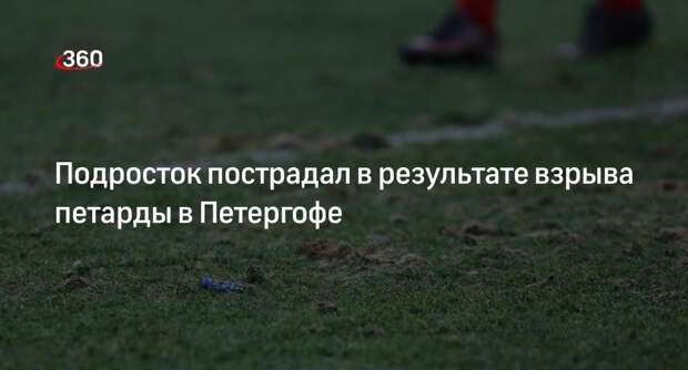 СК начнет проверку после травмирования подростка при взрыве петарды в Петергофе