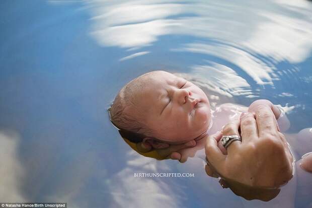 Победитель в номинации «После родов»: снимок Наташи Хэнс новорожденного, родившегося в воде дети, роды, рождение, фотограф