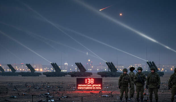Российская ПВО за ночь уничтожила 138 украинских дронов
