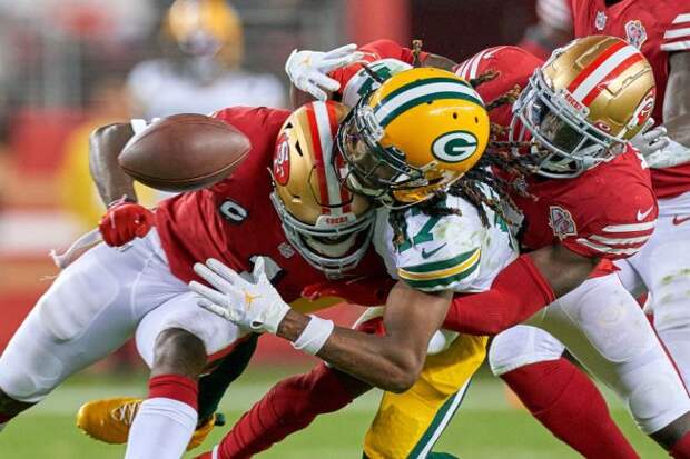 Davante Adams Hit San Francisco 49ers Green Bay Packers Sunday Night Football