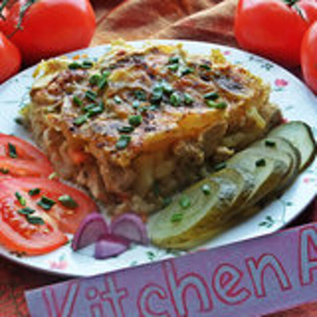 Картофель с курицей,запечённые под сыром