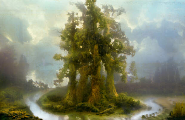 Лес. Автор: Kim Keever.