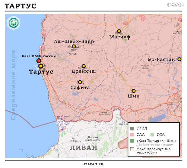 Карта военных действий — Тартус