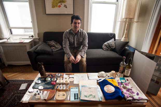 Glen Eden Einbinder mostly stores his collection in boxes and files.