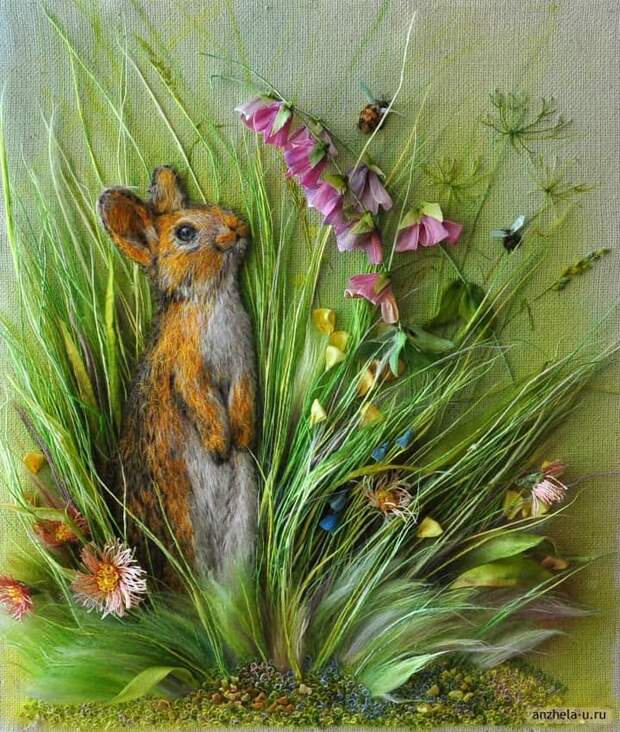Живые картины от Анжелы Юклянчук: она не вышивает, а рисует лентами, едва касаясь полотна!