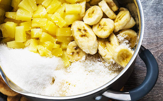 Ингредиенты для бананового джема