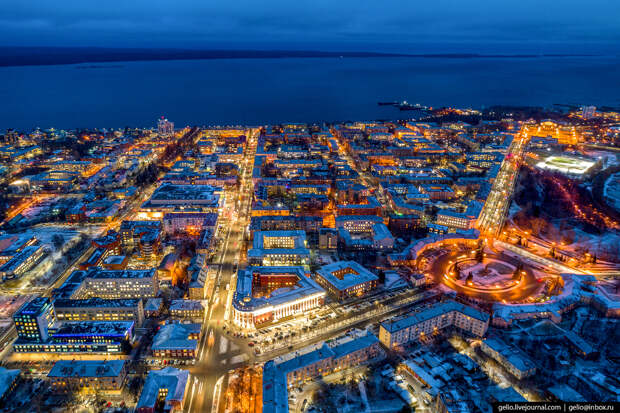 Петрозаводск с высоты, проспект ленина