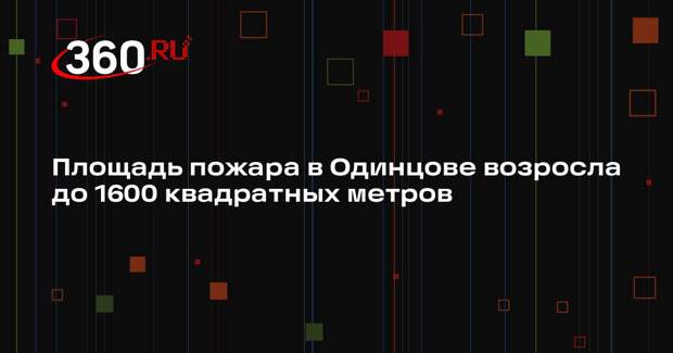 МЧС: площадь пожара на складе в Одинцове возросла до 1600 квадратных метров