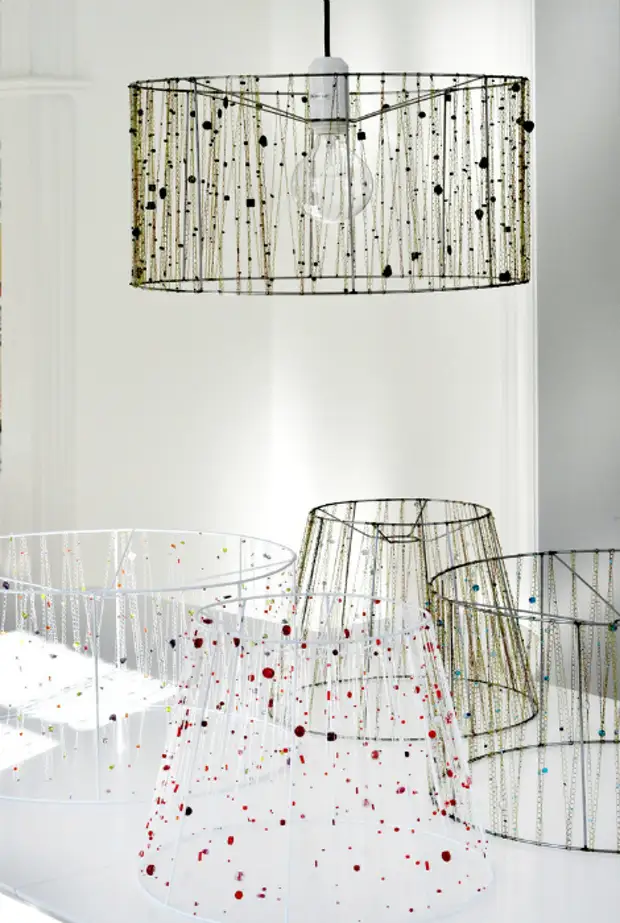 Абажур из лески и бисера. Абажур из лески и бисера.