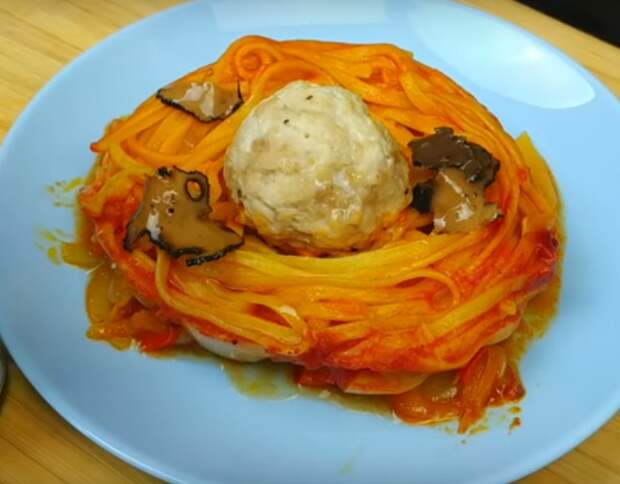 Отличное блюдо к обеду: гнезда из макарон