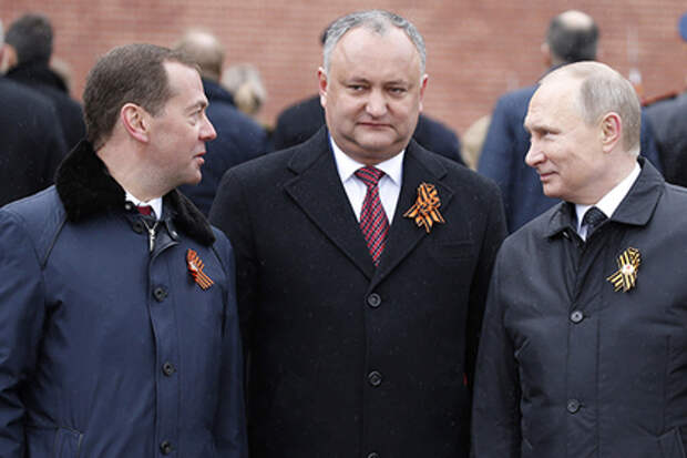 Дмитрий Медведев, Игорь Додон и Владимир Путин
