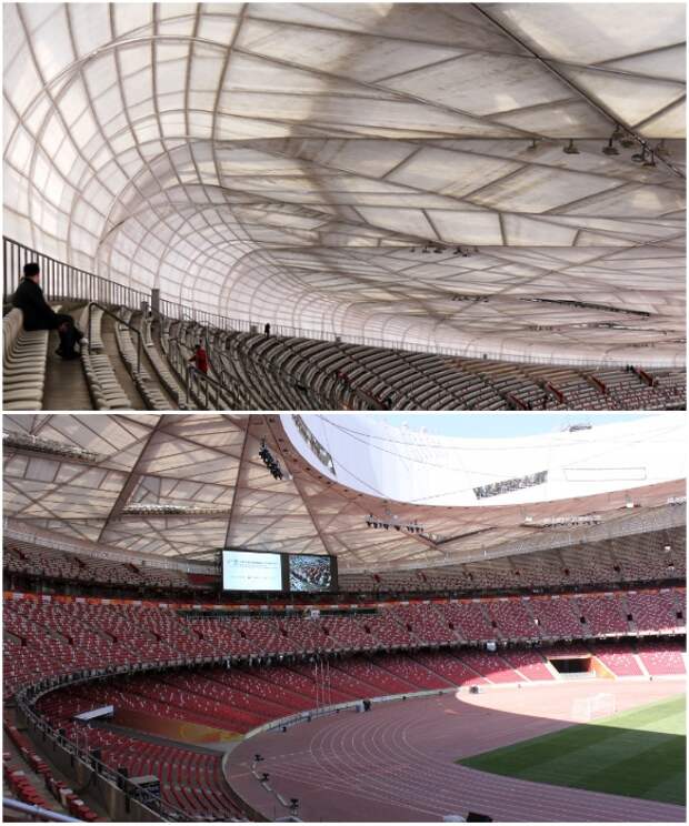 Крыша олимпийского стадиона сделана из полимеров нового поколения (National Stadium, Пекин). | Фото: news.taj/ pinterest.cl.