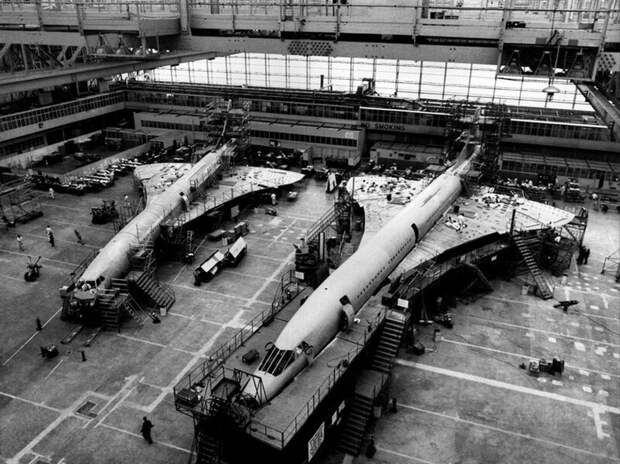 Производство Concorde на заводах BAC в Филтоне, Бристоль, 1967.  история, фото, это интересно