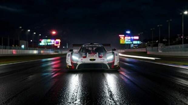 Гоночная машина в ночи /Изображение сгенерировано ИИ Kandinsky