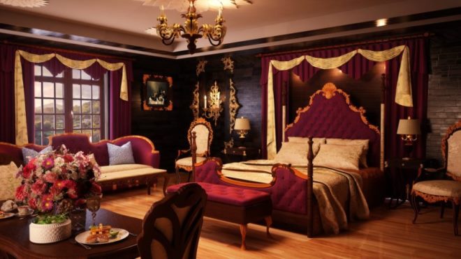 Бордовый цвет: сочетание с другими тонами в интерьере (75 фото)