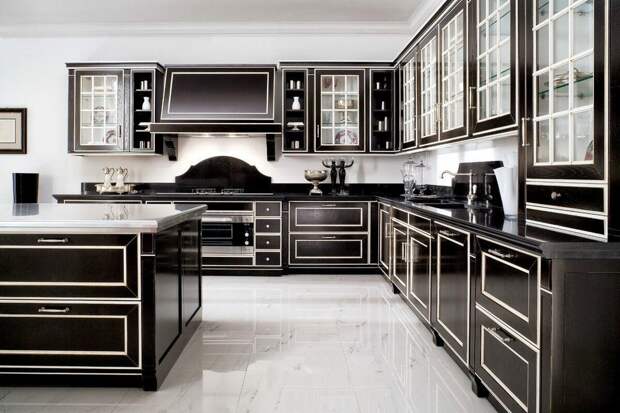 Кухня в черных тонах: основные идеи дизайна и интерьера