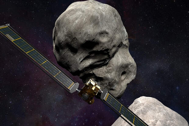 Зонд НАСА пошел на таран астероида в космосе: видео с камеры на носу аппарата