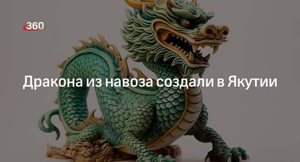 Якутский мастер Боппосов создал из навоза скульптуру символа года
