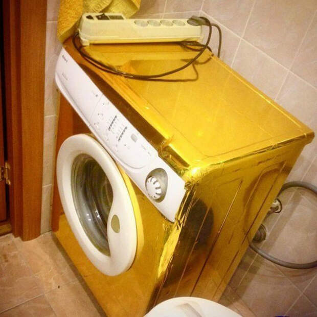 Золотая стиральная машинка.