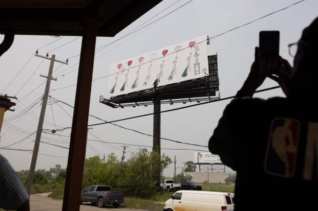 Detroit billboard street art by Kai