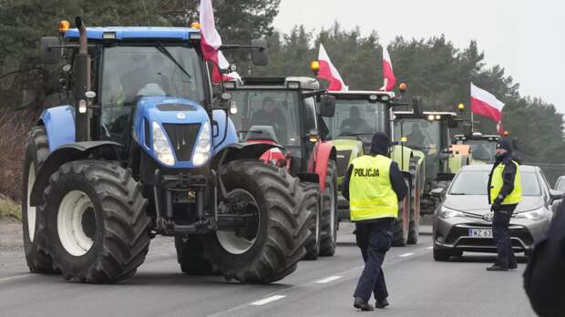 Польские фермеры заблокировали ещё один КПП на границе с Украиной