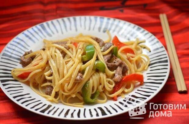 Лапша с говядиной и перцем фото к рецепту 7 Лапша с говядиной и перцем фото к рецепту 7