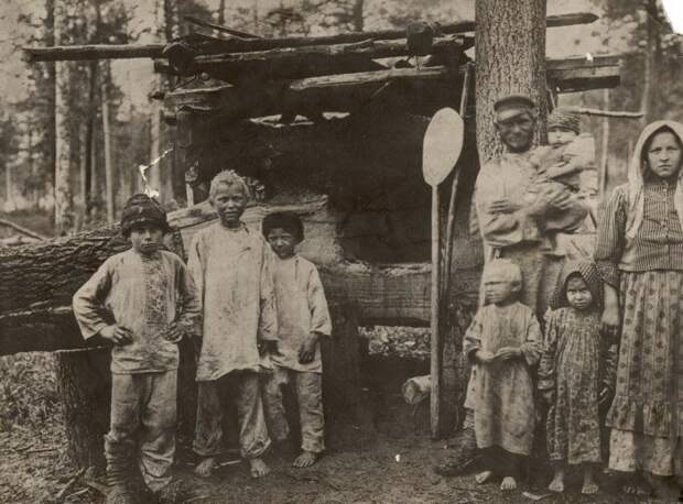 Крестьянские семье, фото начала XX века