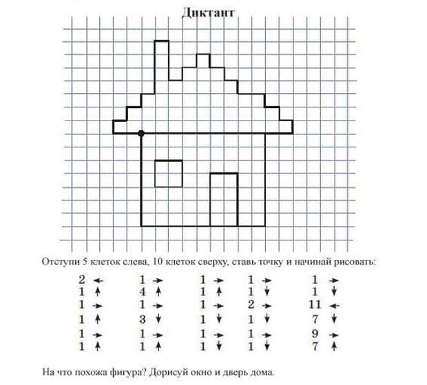 Математический диктант 6 7. Схемы графического диктанта для дошкольников. Математический диктант домик по клеточкам для дошкольников. Графический диктант домик для детей 6лет. Математический диктант 6-7 лет по математике.