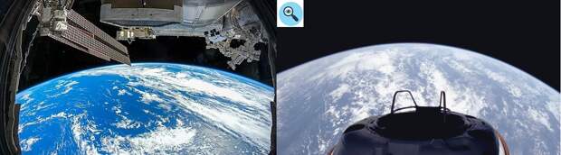 Сравнение фотографий МКС и миссии SpaceX
