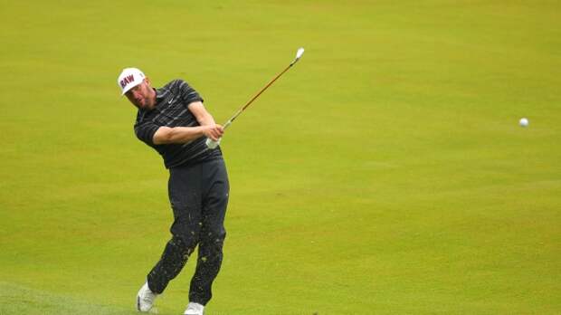 Michael Block hits a shot during the PGA Championship.
